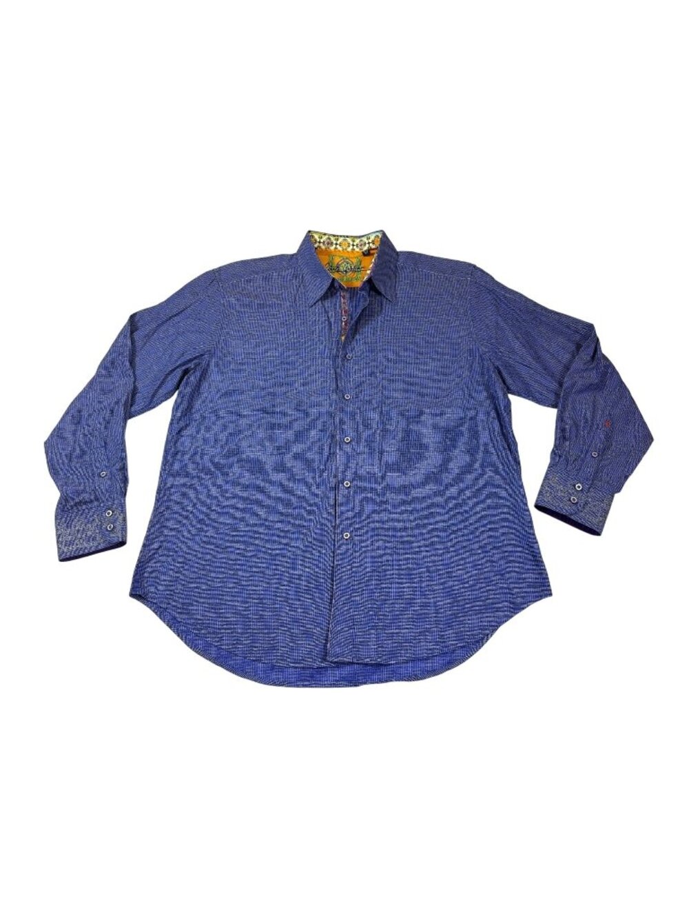 Robert Graham flip cuff Embroidered Button-Down Long Sleeve Shirt XL (OO629)